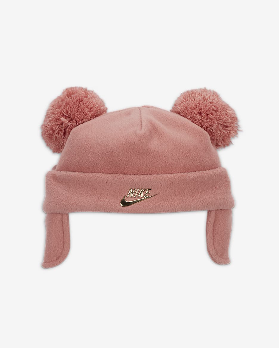 Nike Two Pom Pom Peak Baby Trapper Set Baby 2 Piece Hat Set. Nike SE